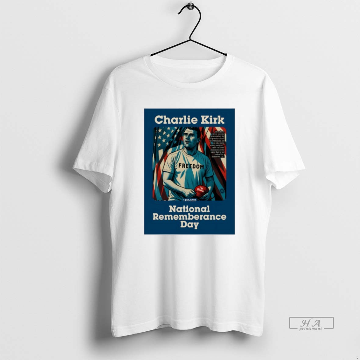 Official Charlie Kirk National Remembrance Day 1993 2025 T Shirt