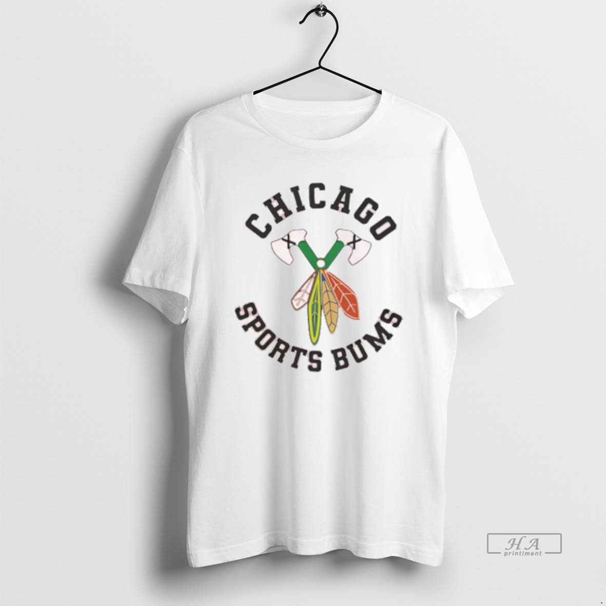 Official Chicago Hockey Blackhawks X Chicago Sports Bums T Shirt