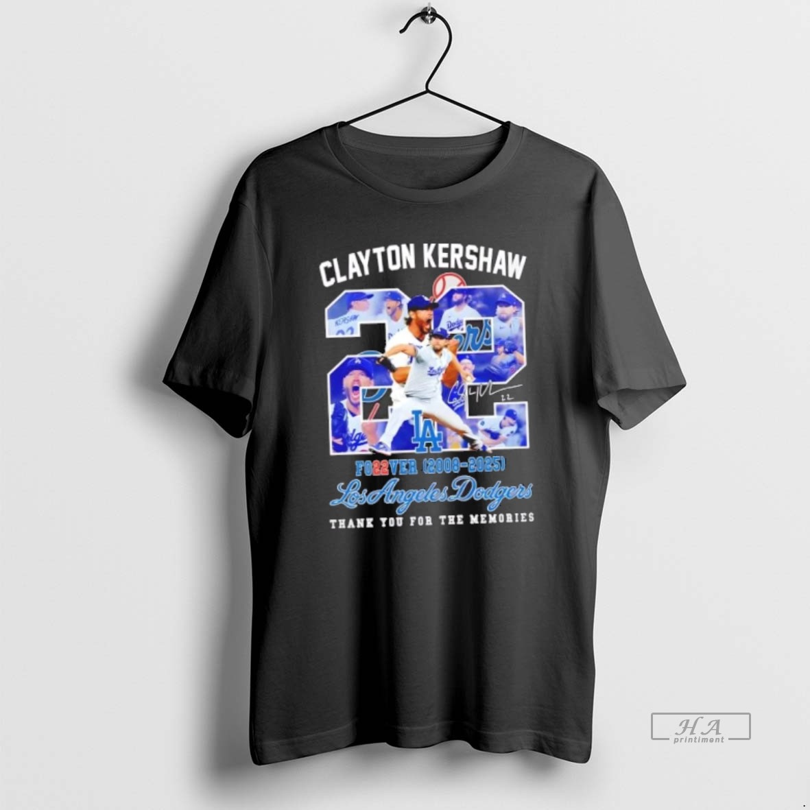 Official Clayton Kershaw Los Angeles Dodgers Forever 22 2008 2025 Thank You For The Memories Signature Shirt