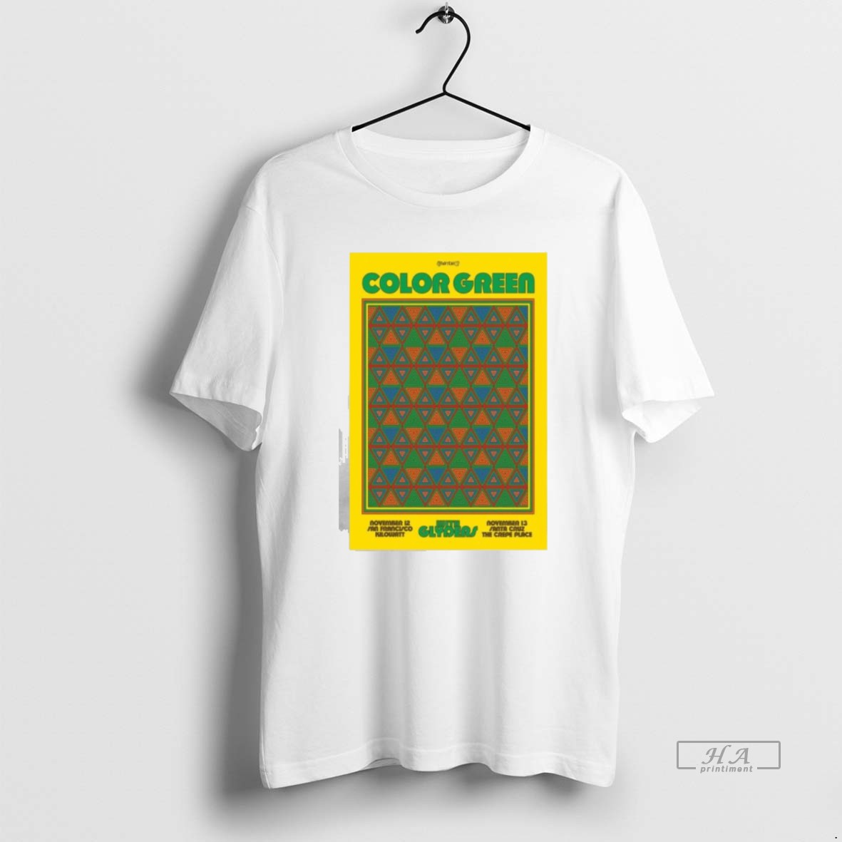 Official Color Green California November 12 13 2025 Concert T Shirt