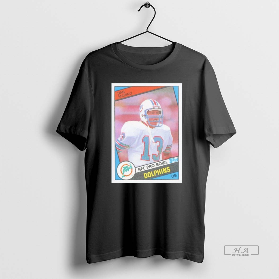 Official Dan Marino Afc Pro Bowl Trading Card Miami Dolphins Shirt