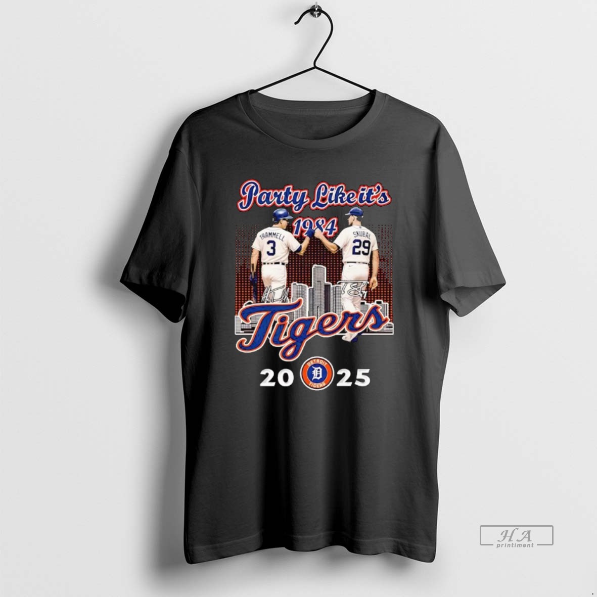 Official Detroit Tigers Trammell And Skubal 2025 Party Like Its 1984 T Shirt