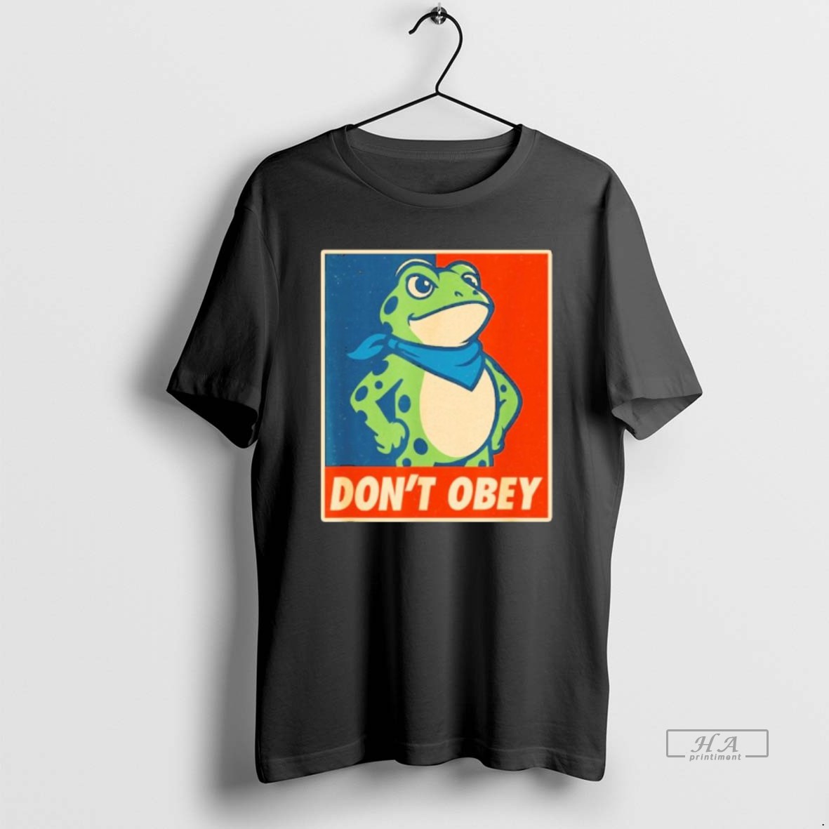 Official Dont Obey Frog Retro Protest T Shirt