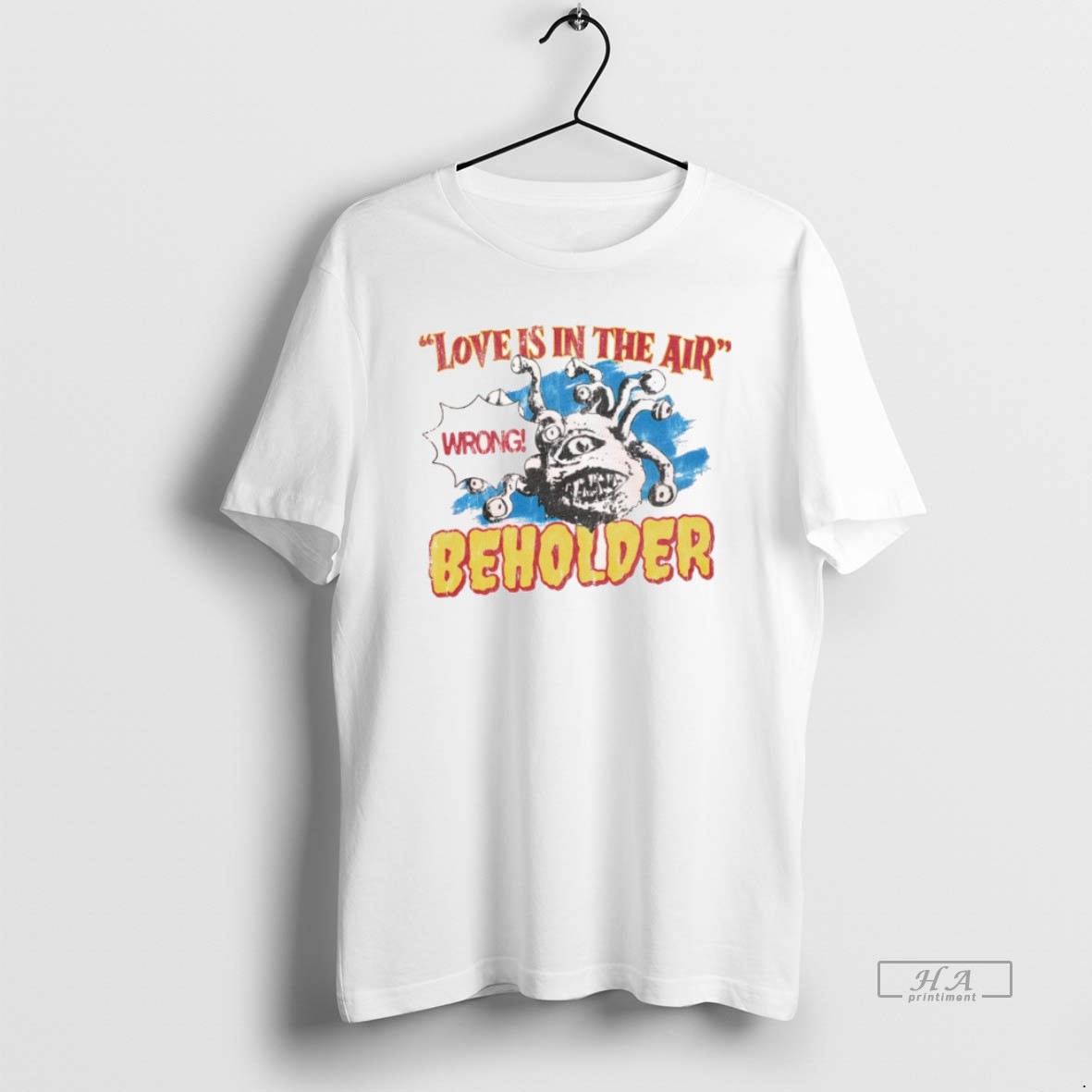 Official Dungeons Dragons Love Is In The Air Beholder Graphic Shirt