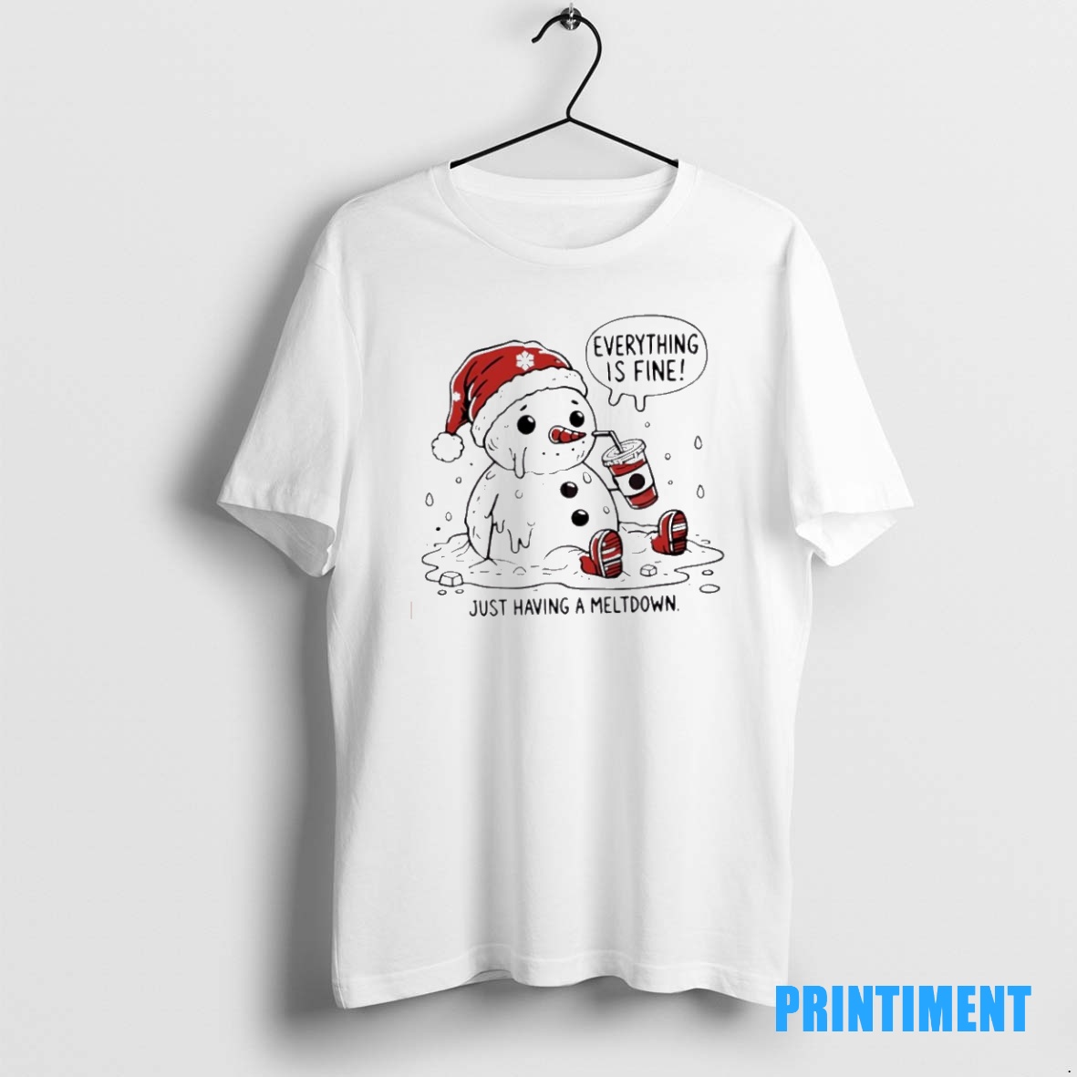 Official Everything Is Fine Meltdown Christmas Tee Sweater Hoodie