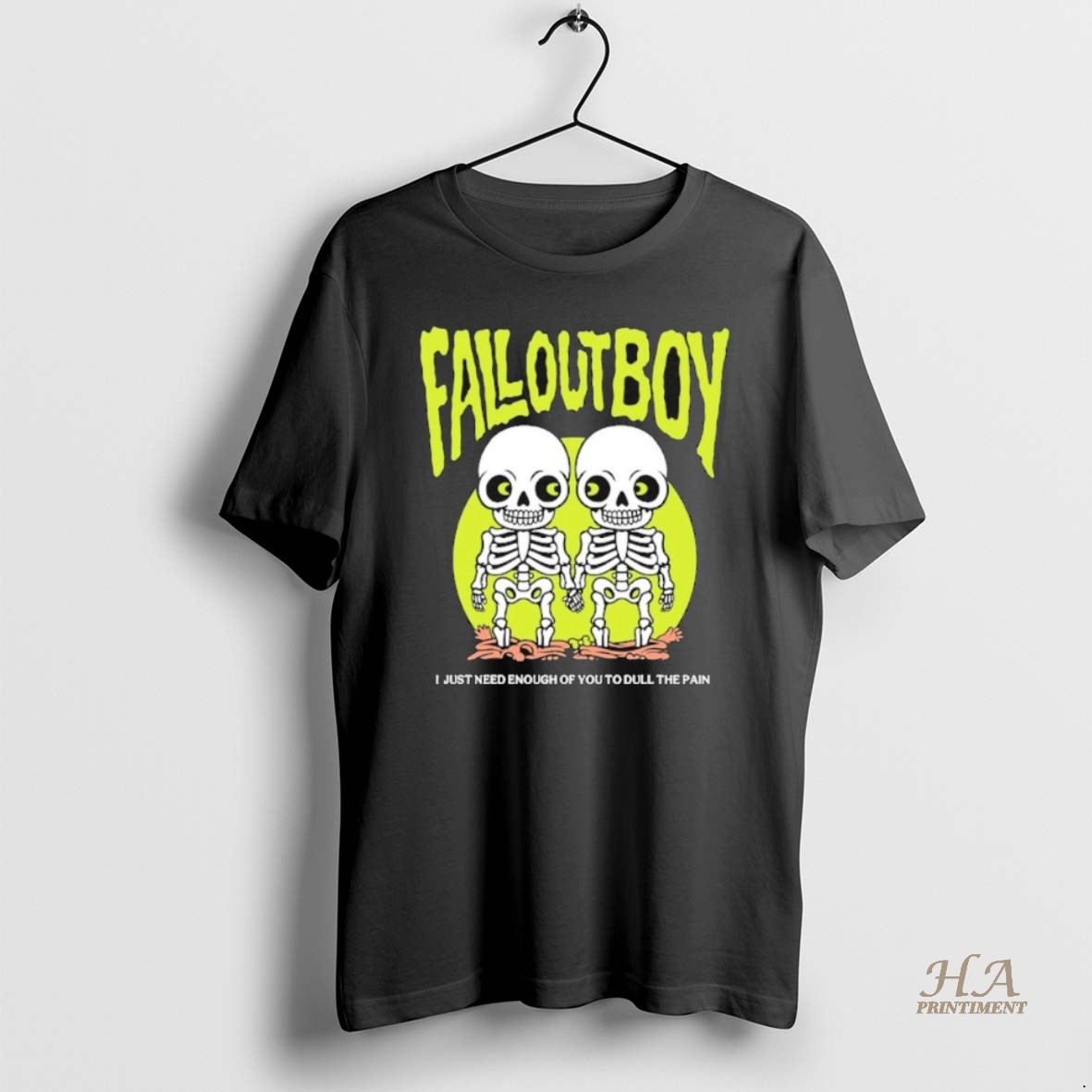 Official Fall Out Boy Twin Skeleton Shirt