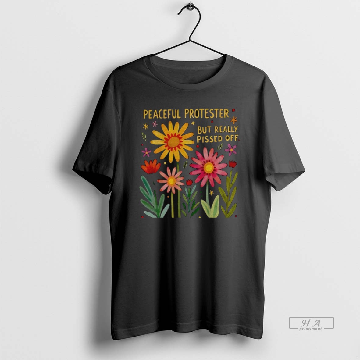 Official Feminist Protest But Really Pissed Off Floral Shirt
