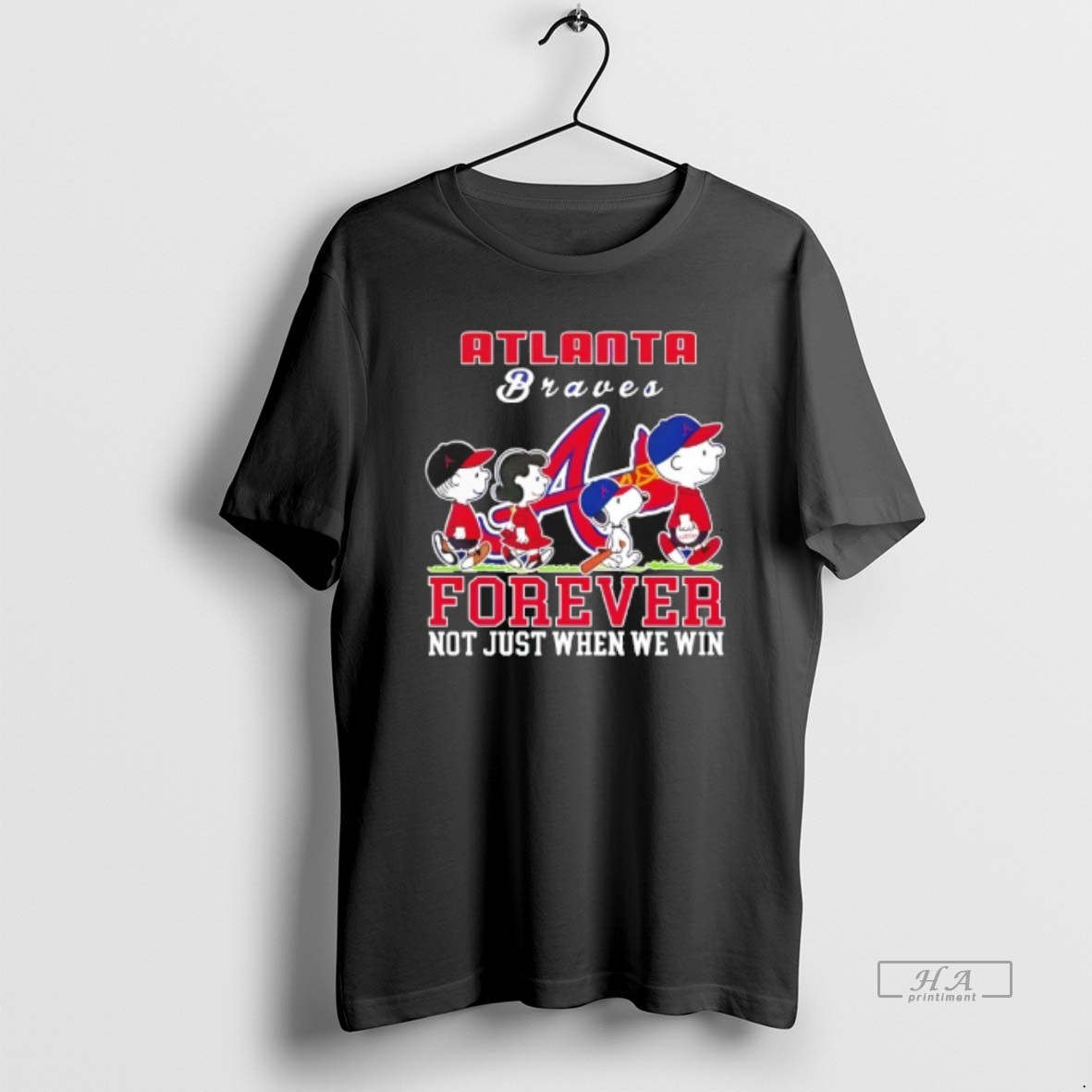 Official Forever Atlanta Braves Snoopy And Peanuts Forever Not Just When We Win Shirt