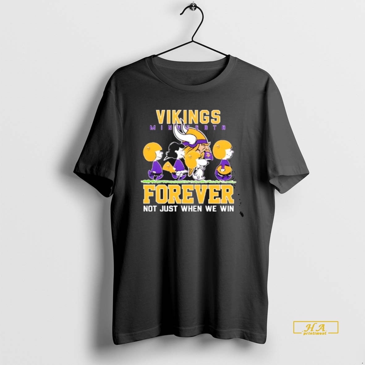 Official Forever Minnesota Vikings Not Just When We Win Peanuts Snoopy Walking Shirt