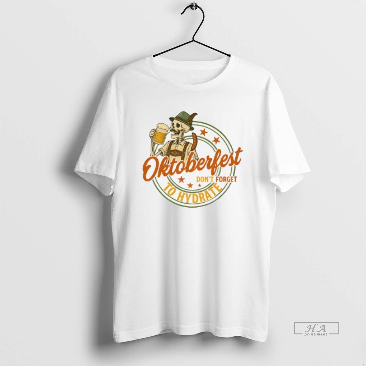 Official Funny Skeleton Beer Lover German Oktoberfest Drinking Team Dont Forget To Hydrate Shirt