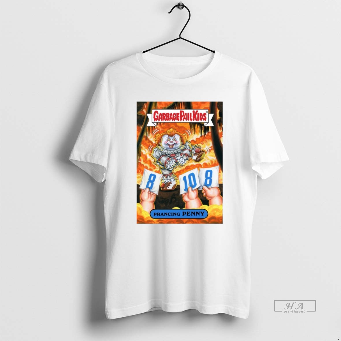 Official Garbage Pail Kids Prancing Penny Pennywise Horror Parody Card 2025 Shirt