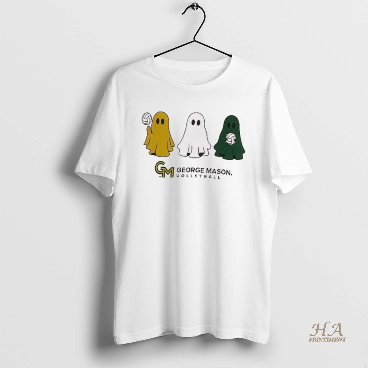 Official George Mason Athletics Ghost Volleyball Mascot Halloween 2025 Shirt