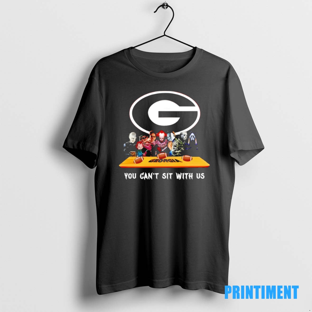 Official Georgia Bulldogs Horror Movie Characters You Cant Sit With Us Halloween Tee Sweater Hoodie