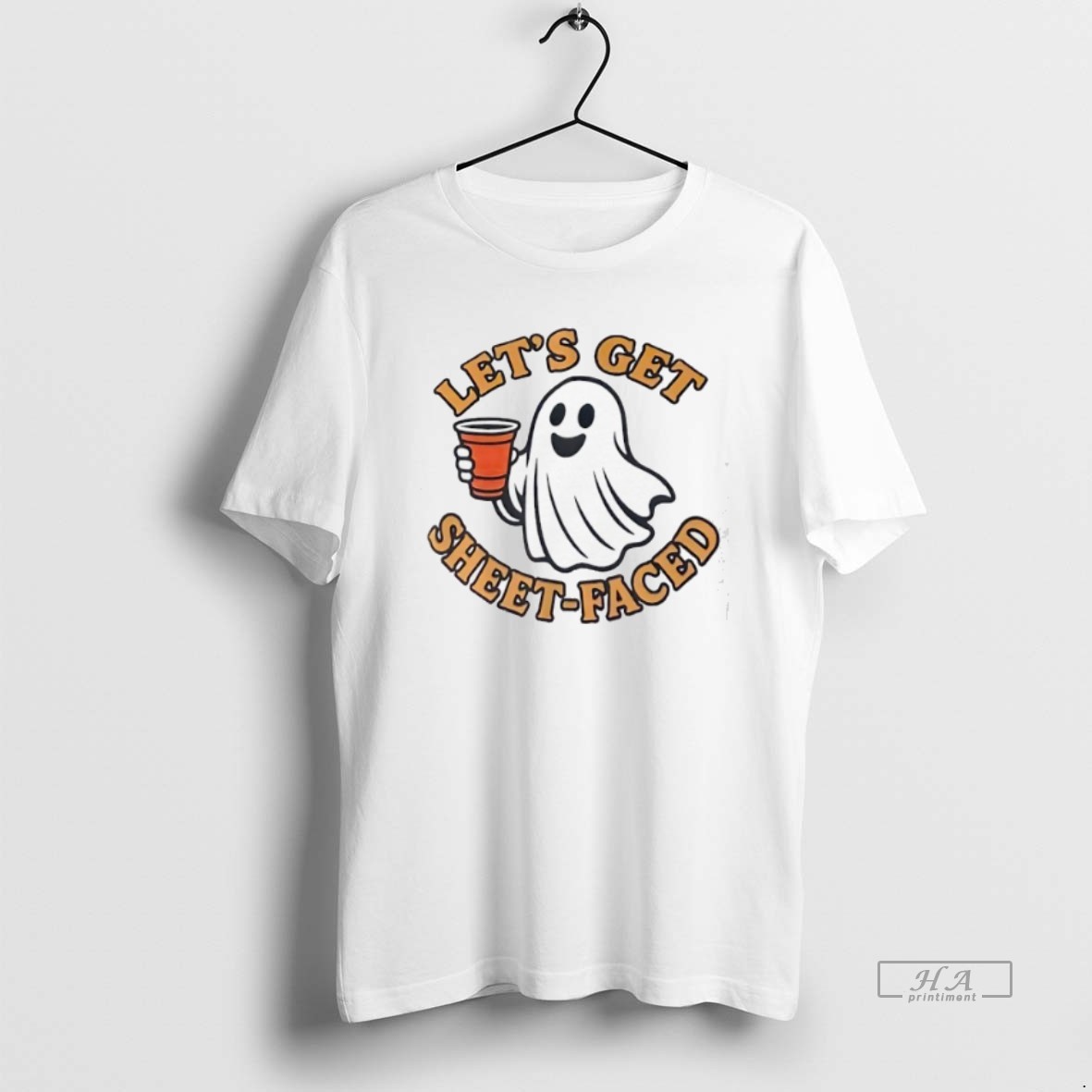 Official Ghost Lets Get Sheet Faced Halloween Shirt