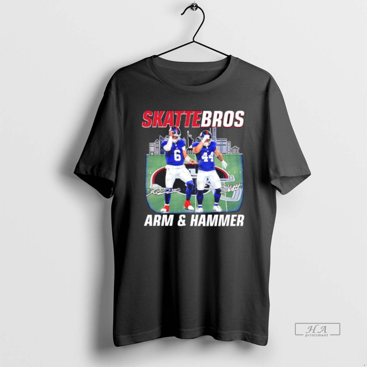 Official Giants Dart And Skattebo Skattebros Arm And Hammer Signature Shirt