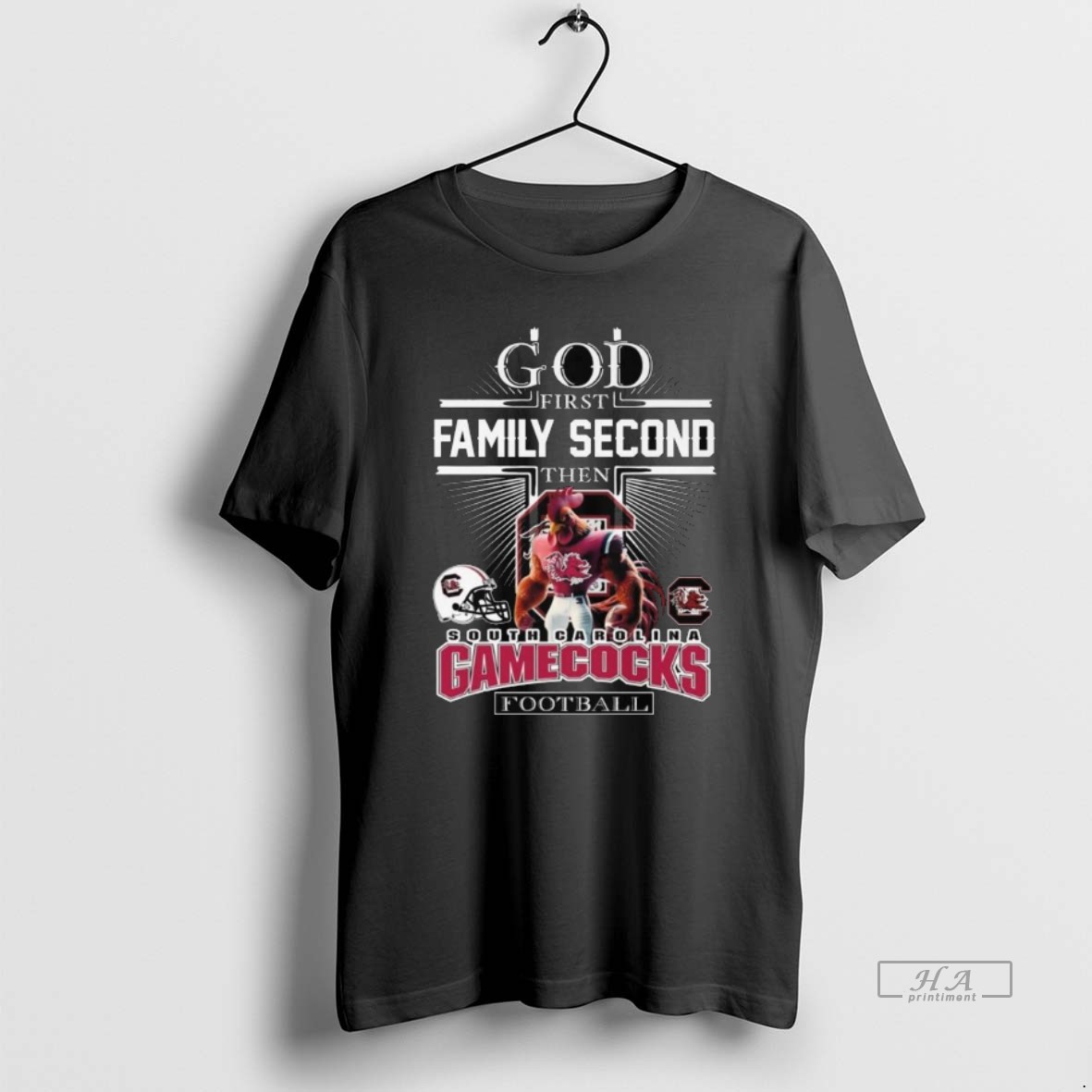 Official God First Family Second Then South Carolina Gamecocks Football Mascot 2025 Long Sleve Shirt