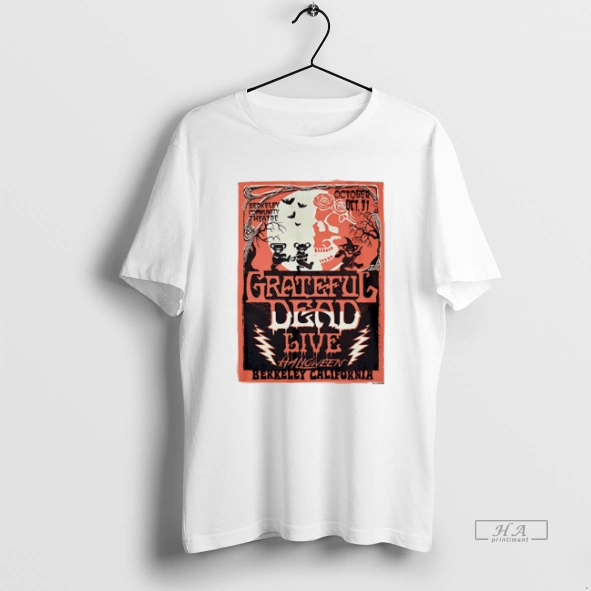 Official Grateful Dead Berkeley Community Theatre California Halloween T Shirt