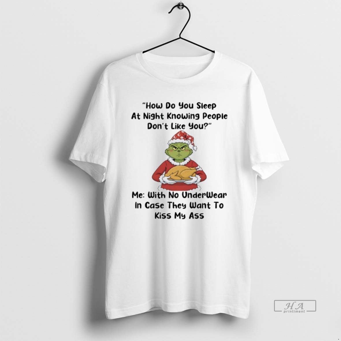 Official Grinch Christmas How Do You Sleep At Night Knowing People Dont Like You Shirt