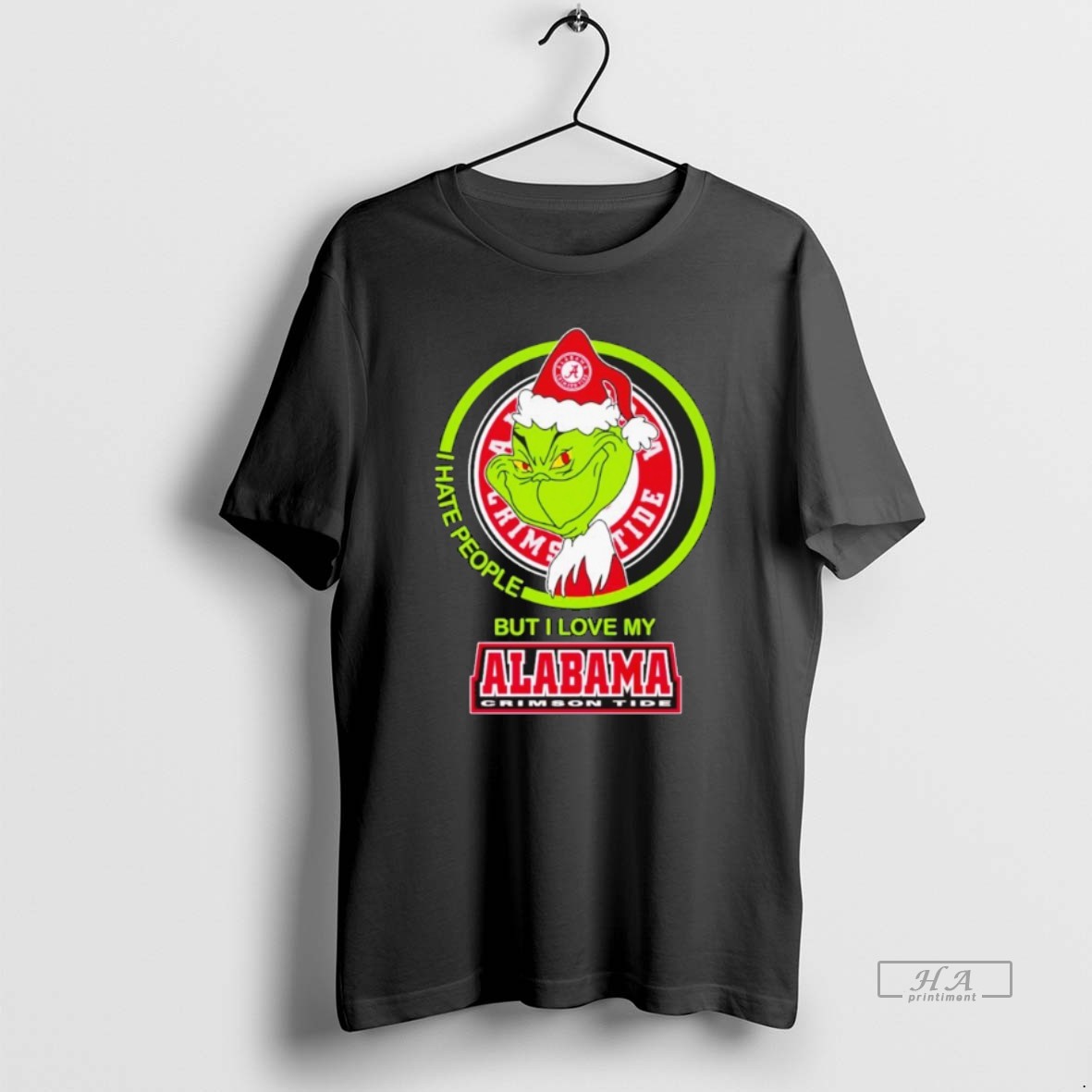 Official Grinch I Hate People But I Love My Alabama Crimson Tide Shirt