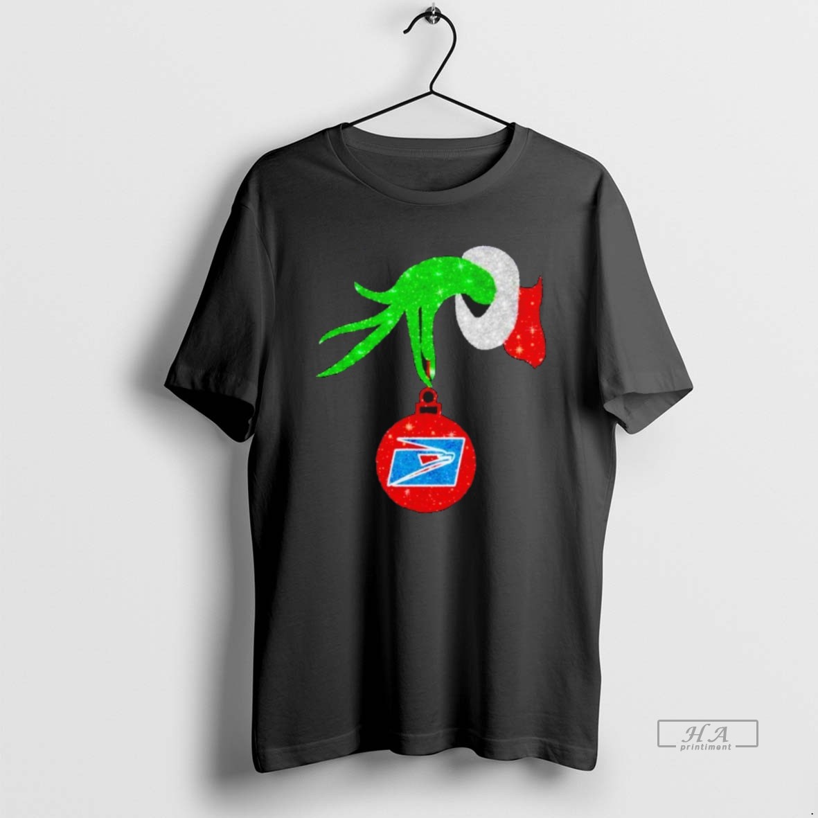 Official Grinchs Post Office Christmas Glitter Shirt