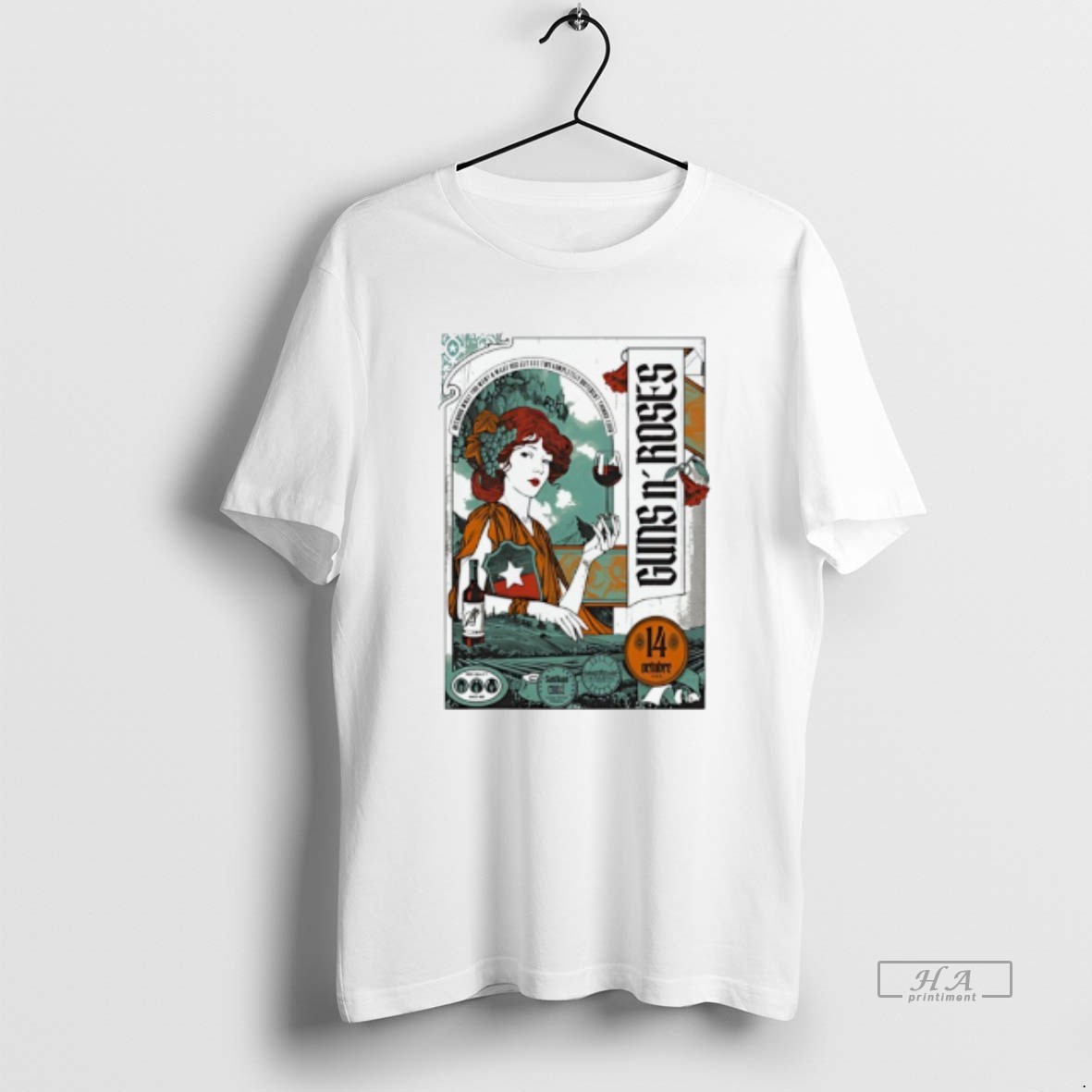 Official Guns N Roses Santiago Chile Tour 2025 T Shirt