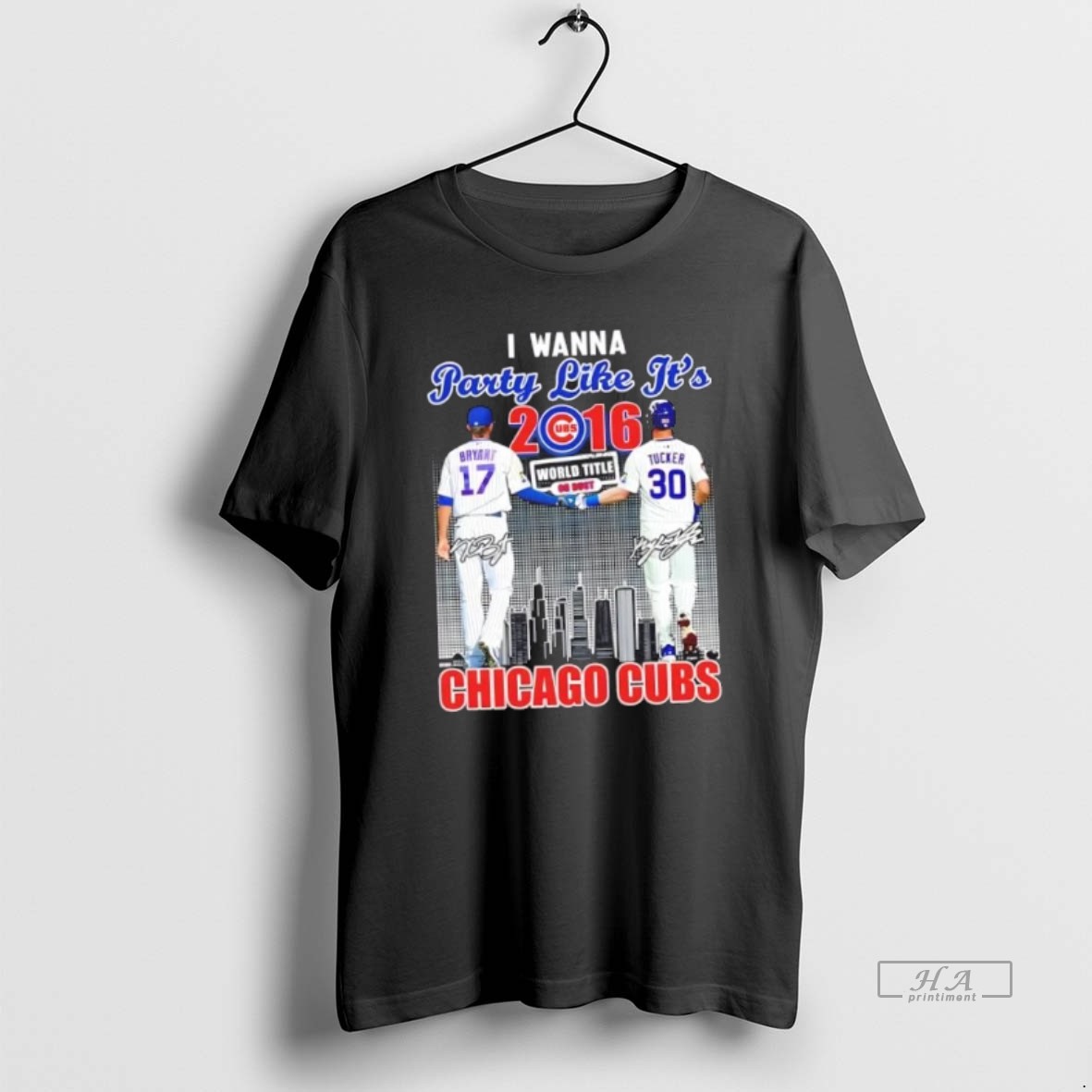 Official I Wanna Party Like Its 2016 Chicago Cubs Bryant X Tucker Skyline Shirt