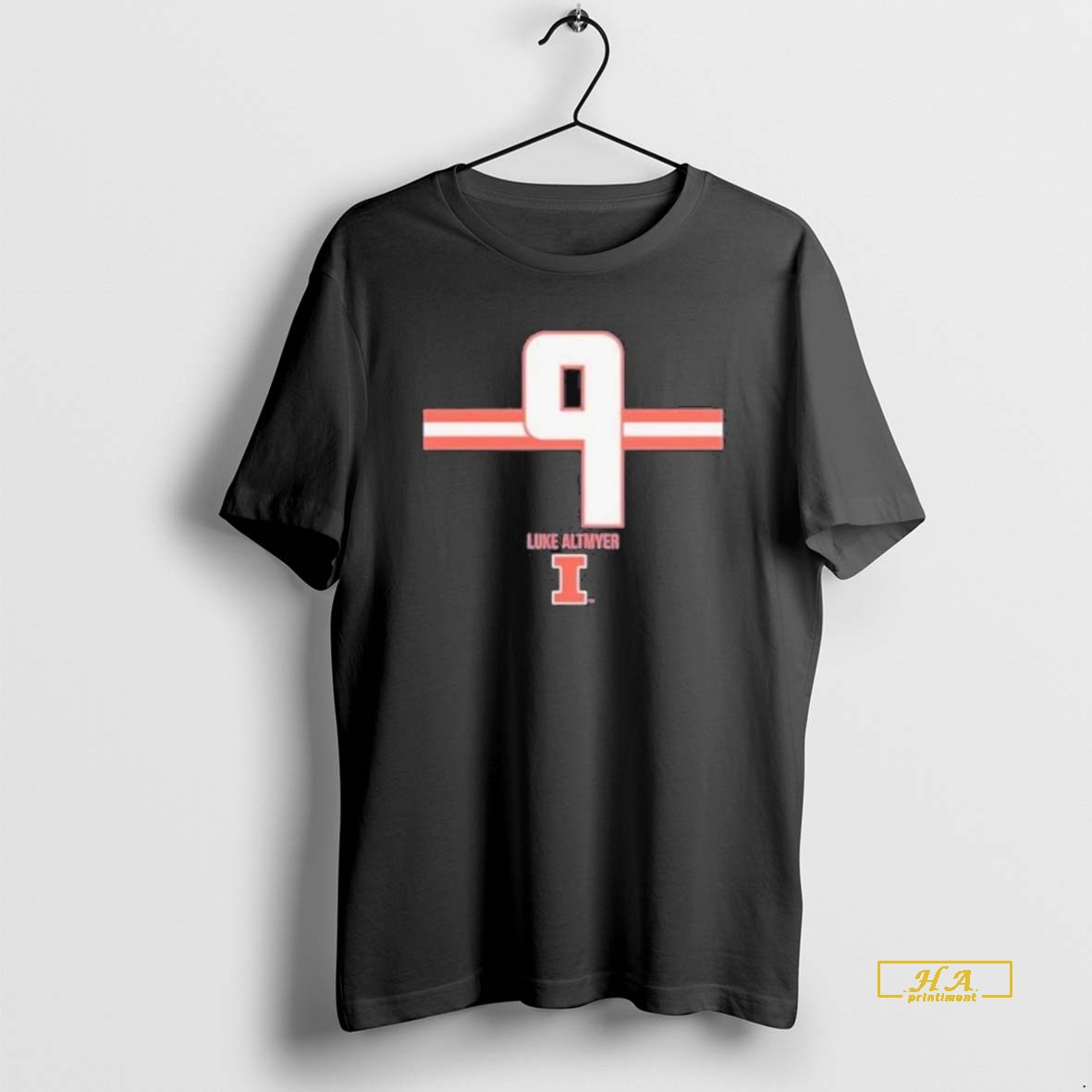 Official Illinois Football Luke Altmyer Number Stripe Illinois Fighting Illini Shirts Shirt