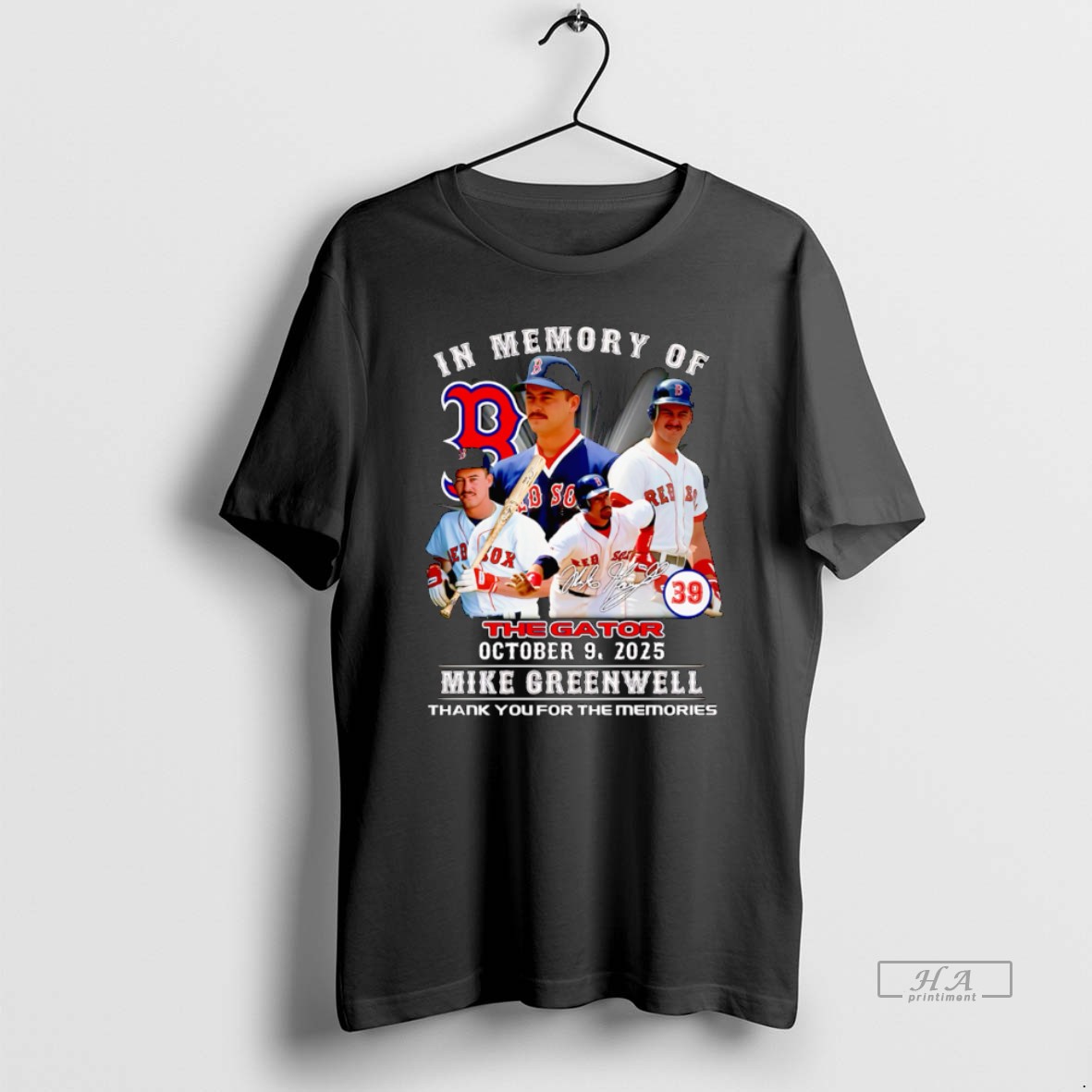 Official In Memory Of The Gator October 9 2025 Mike Greenwell Thank You For The Memories T Shirt