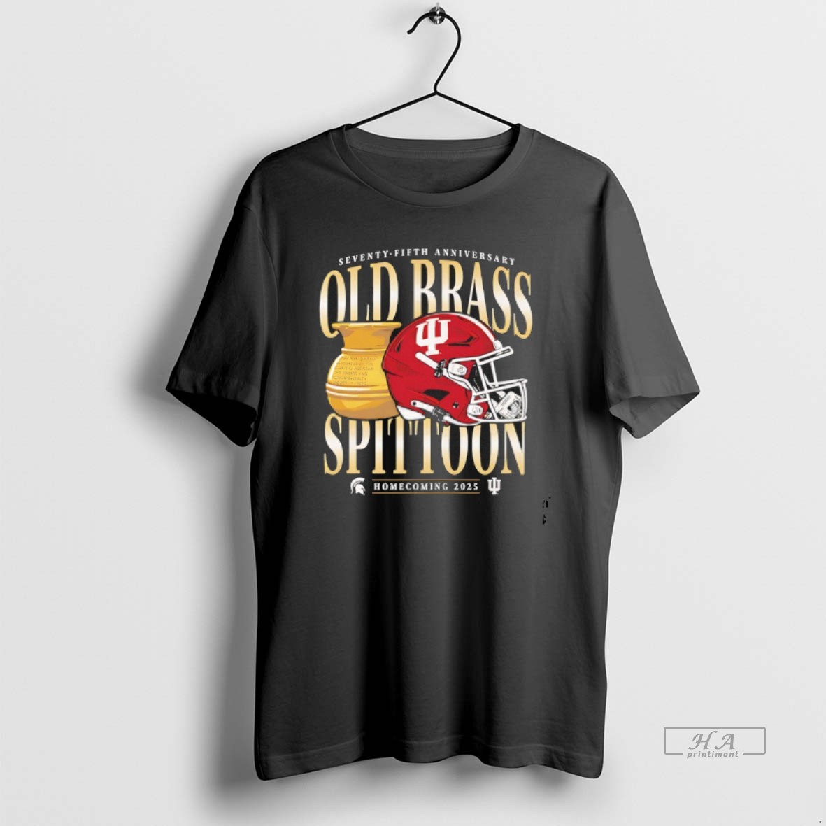 Official Indiana Hoosiers Old Brass Spittoon Seventy Fifth Anniversary 2025 Homecoming T Shirt