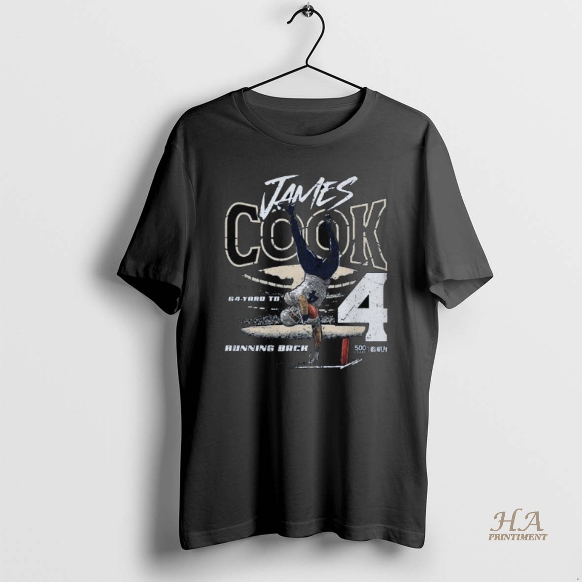 Official James Cook Buffalo 64 Yd Td Running Back Long Sleve Shirt