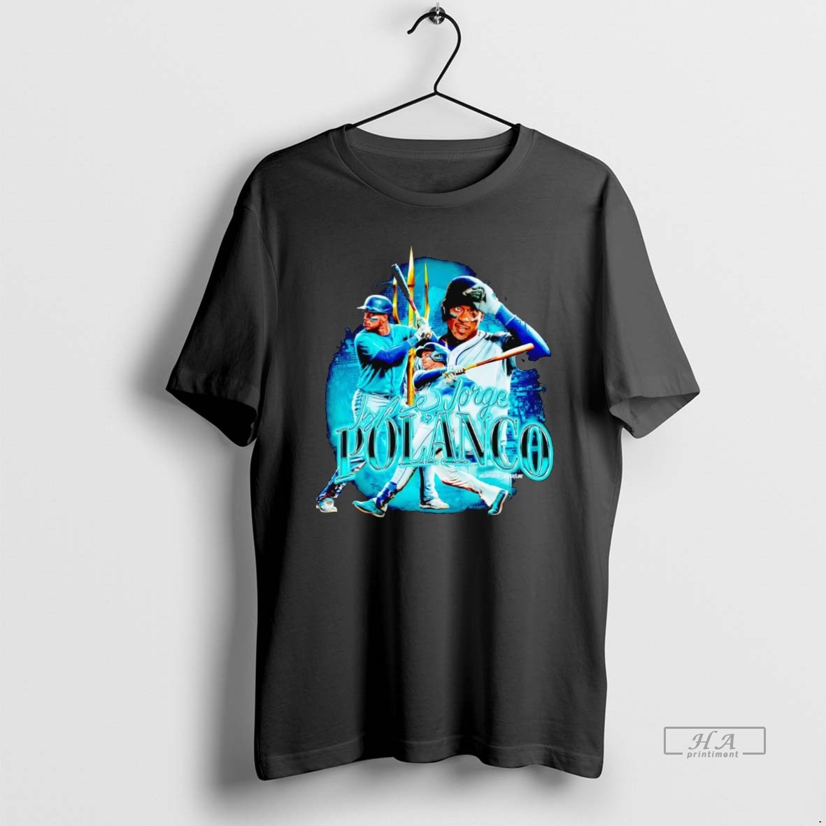 Official Jorge Polanco Picture Collage Trident Seattle Mariners Shirt