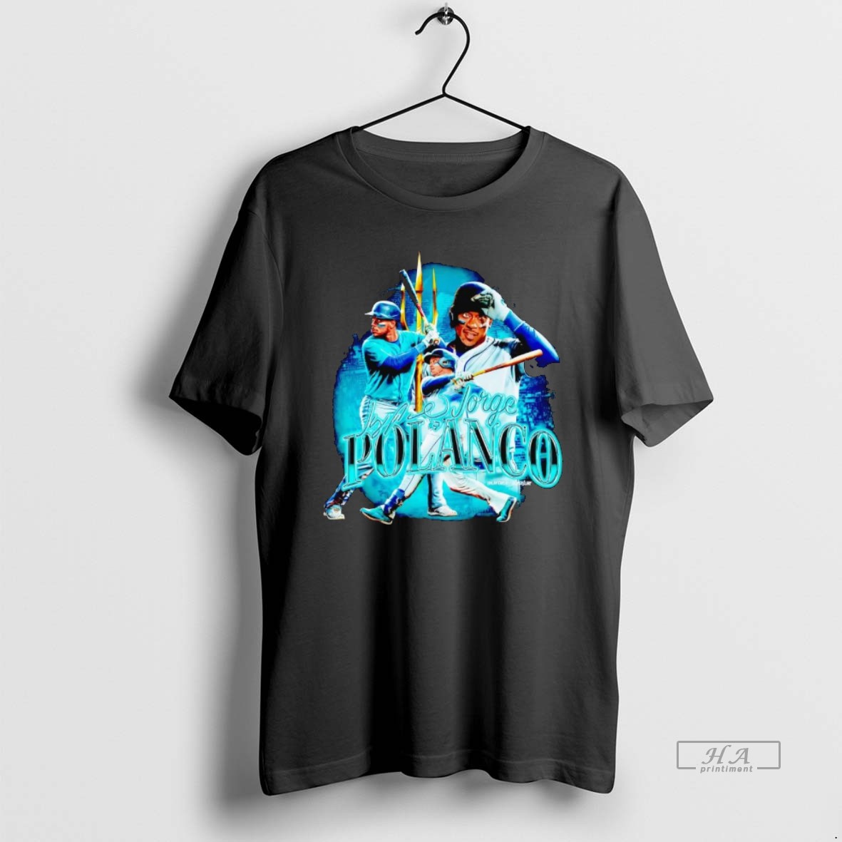 Official Jorge Polanco Picture Collage Trident Seattle Mariners T Shirt