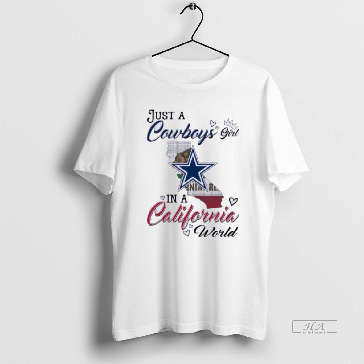 Official Just A Dallas Cowboys Girl In A California World Shirt