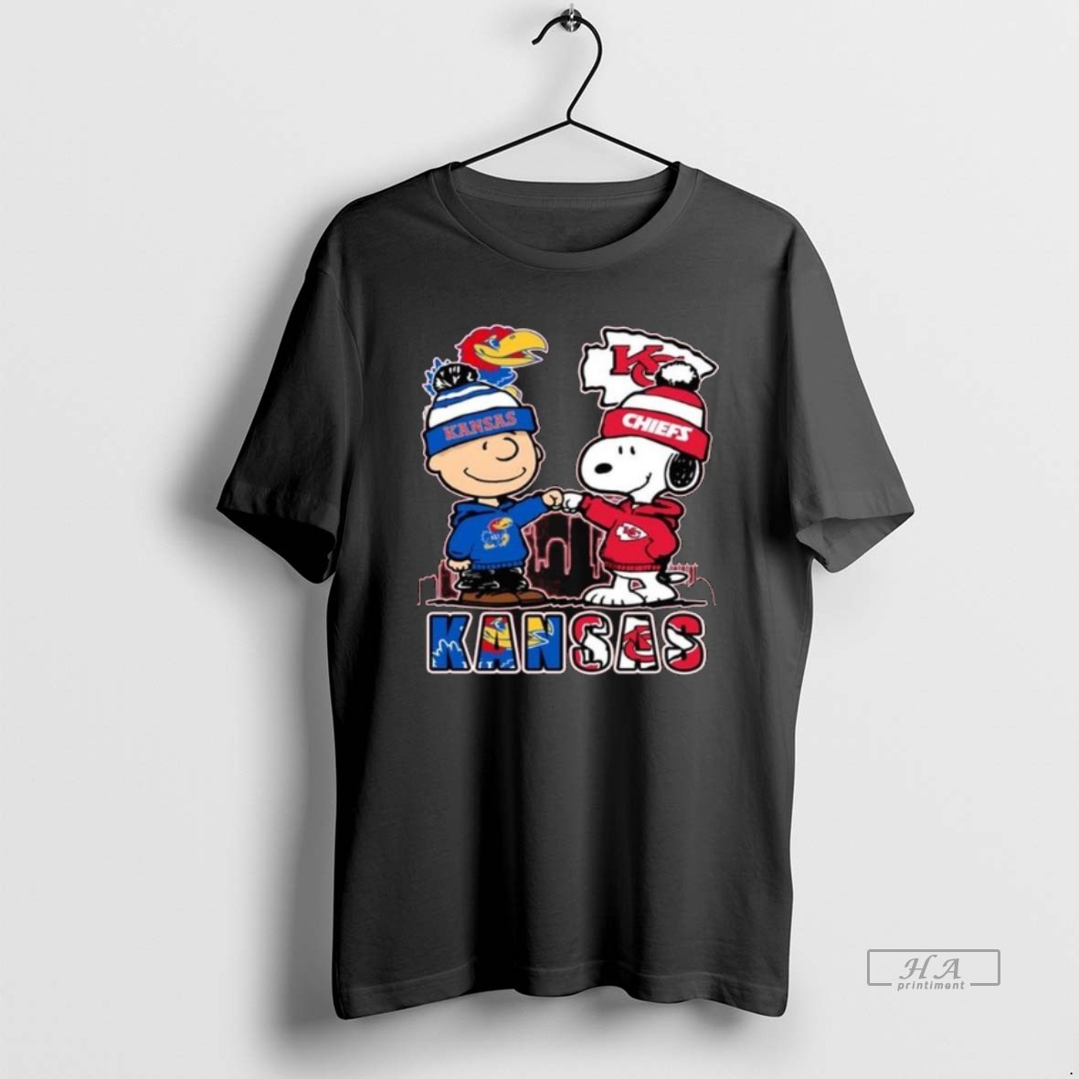 Official Kansas Jayhawks Kansas City Chiefs Snoopy 75th Anniversary Of Peanuts 2025 Long Sleve Shirt