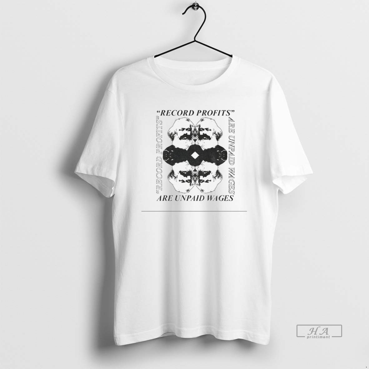 Official Karl Marx Record Profits Are Unpaid Wages Anti Capitalist Vintage Shirt