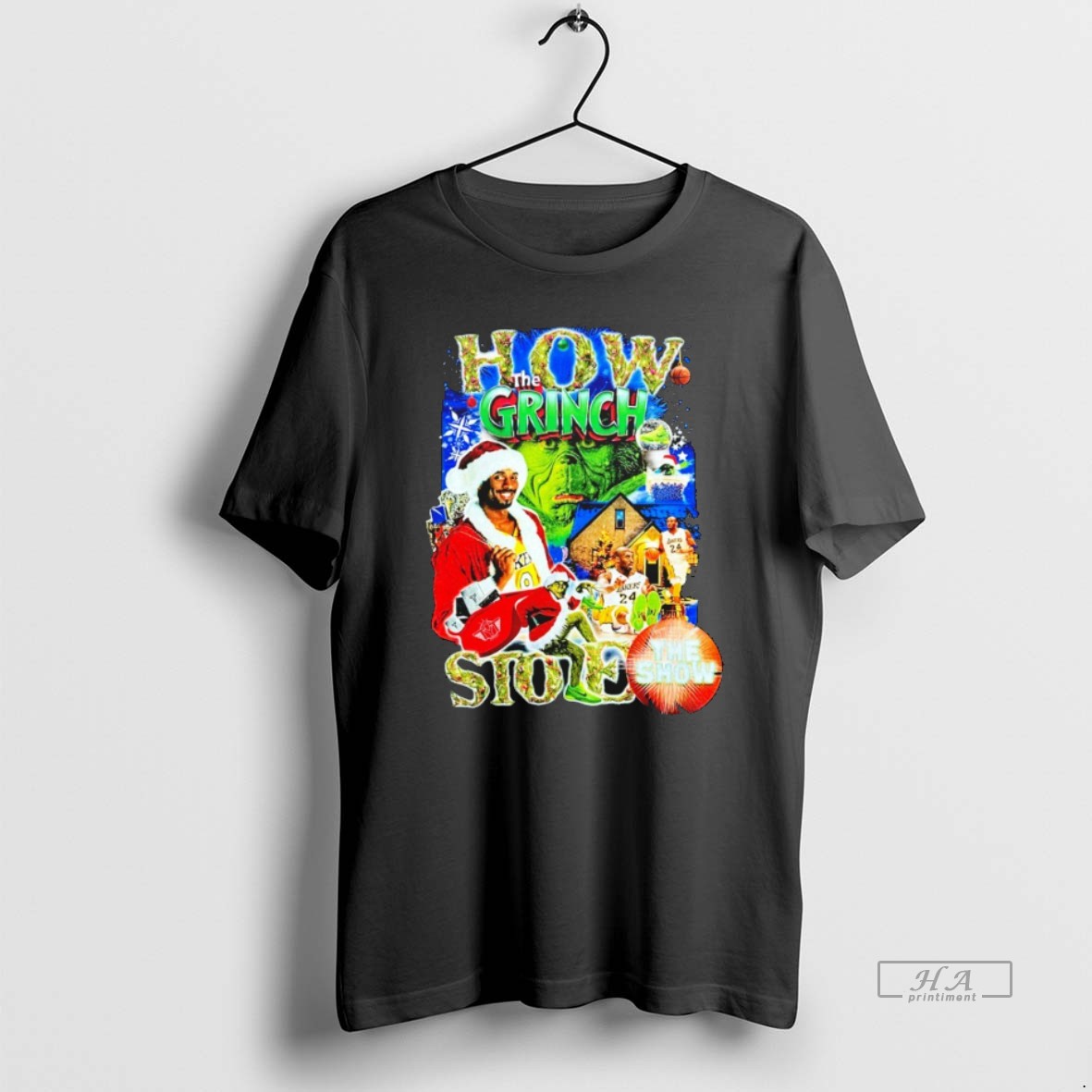 Official Kobe Bryant Los Angeles Lakers The Grinch How Stole Christmas Shirt