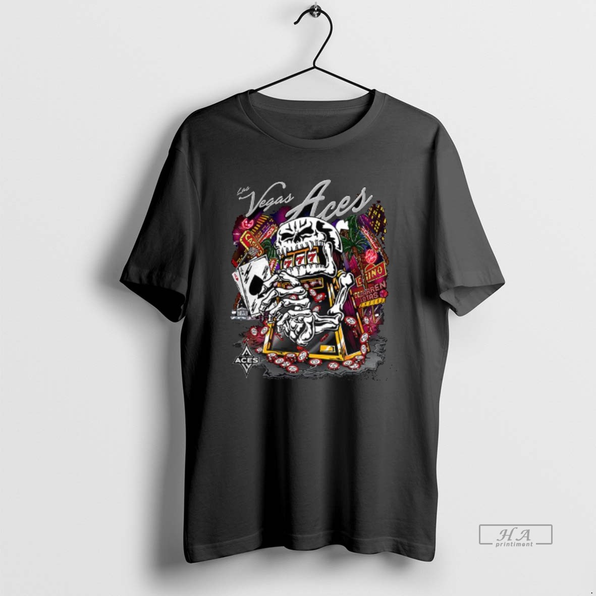 Official Las Veagas Aces Basketball Slot Machine T Shirt