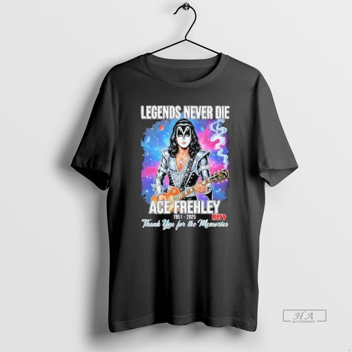 Official Legends Never Die Ace Frehley Kiss 1951 2025 Thank You For The Memories Long Sleve Shirt
