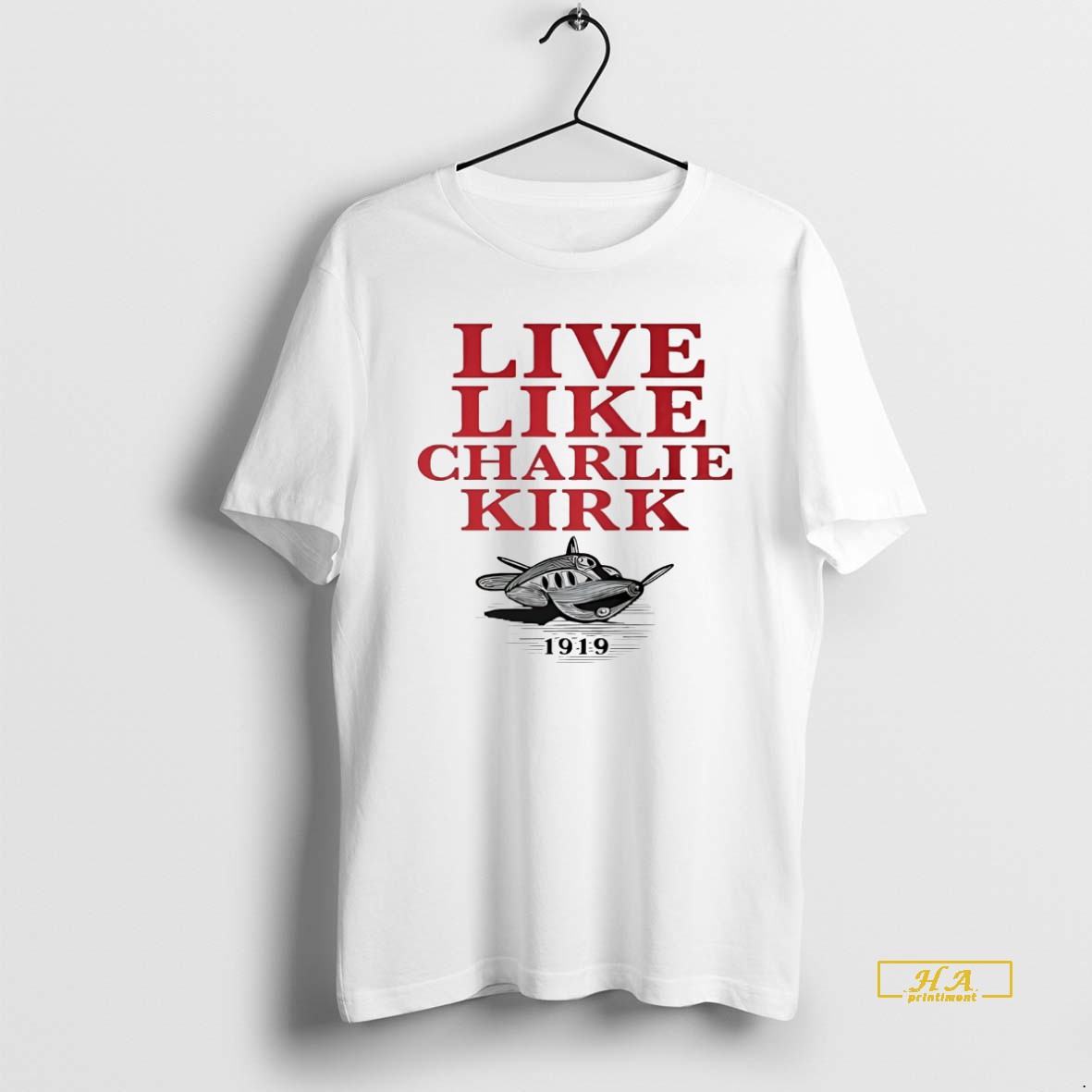 Official Live Like Charlie Kirk 1919 White Shirt