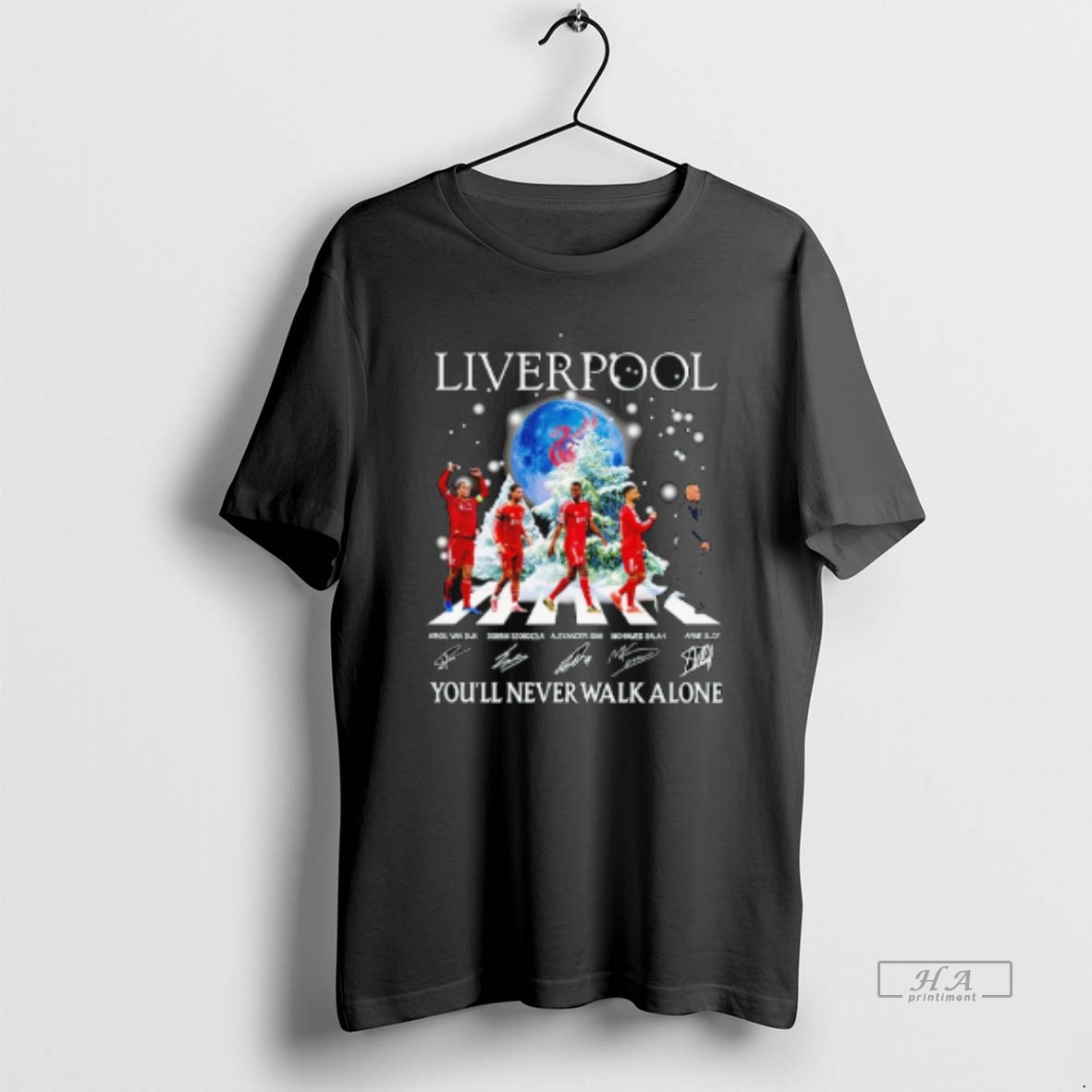 Official Liverpool Fc Youll Never Walk Alone Signature Abbey Road T Shirt