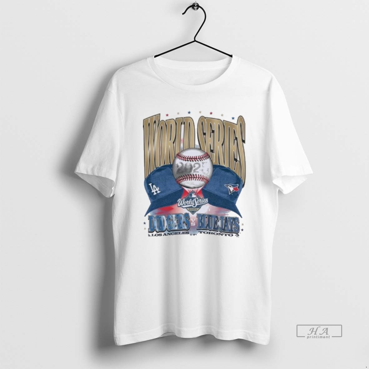 Official Los Angeles Dodgers Vs Toronto Blue Jays Ws Participant Dueling Caps Shirt