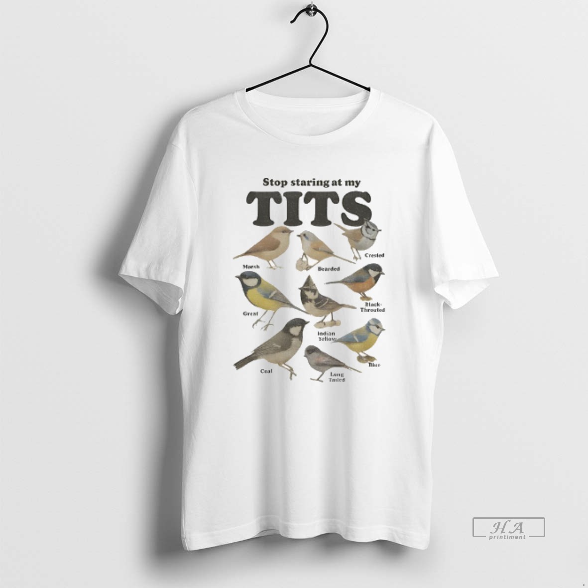 Official Meme Bird Stop Staring At My Tits T Shirt
