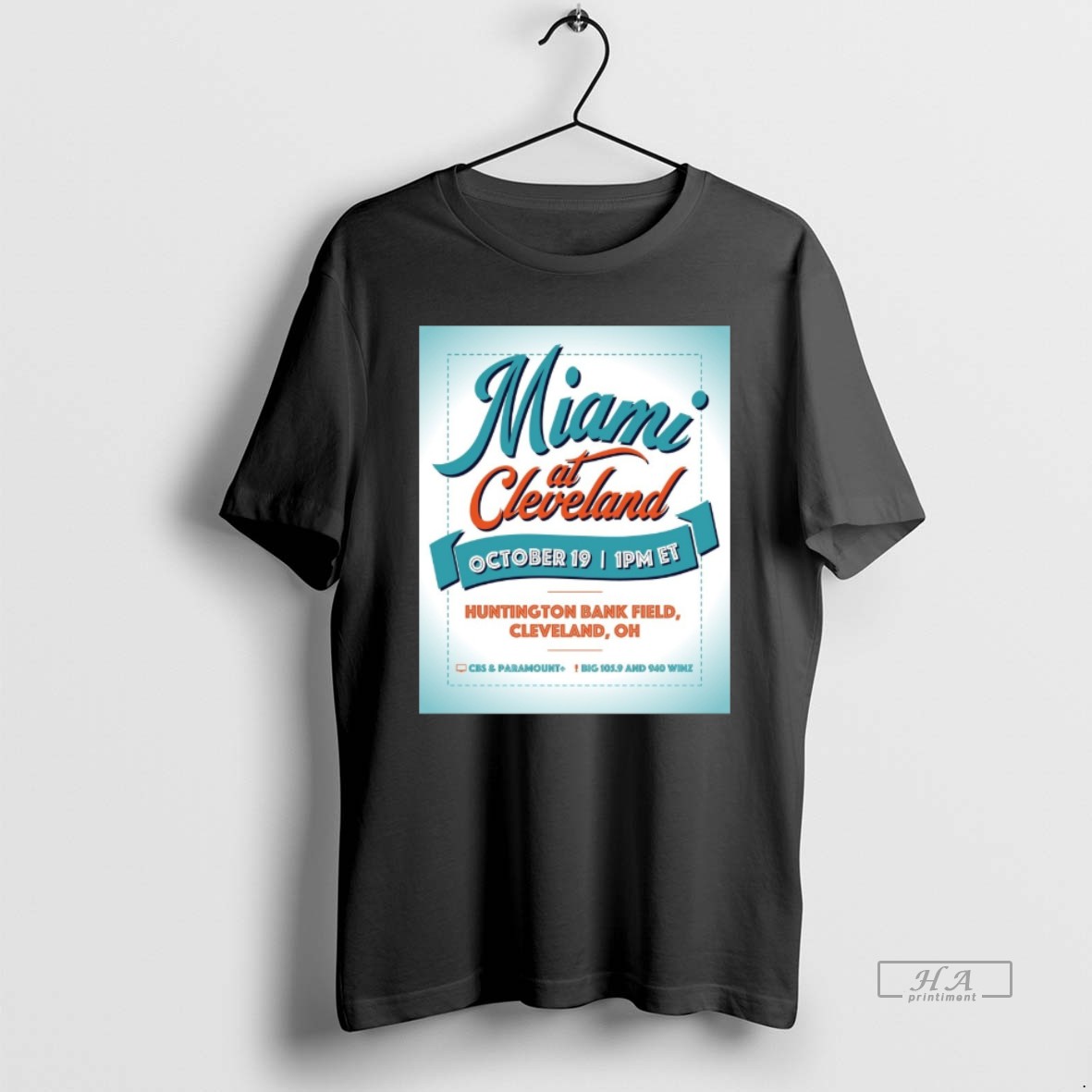 Official Miami At Cleveland October 19 2025 Huntington Bank Field Cleveland Oh Shirt