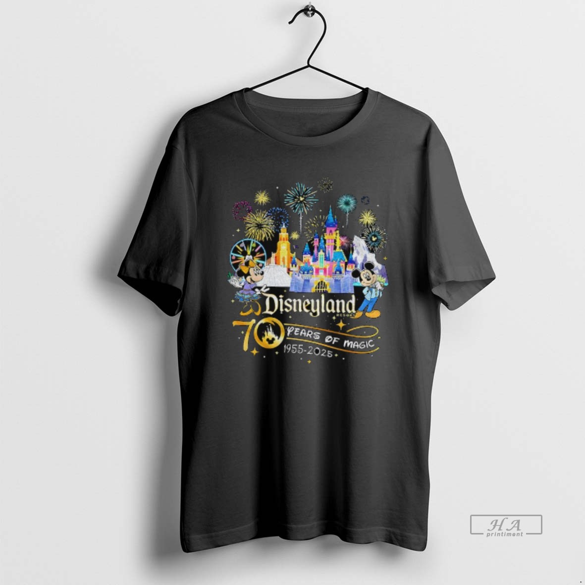 Official Mickey Disneyland Castle Platinum Celebration 1955 2025 Shirt