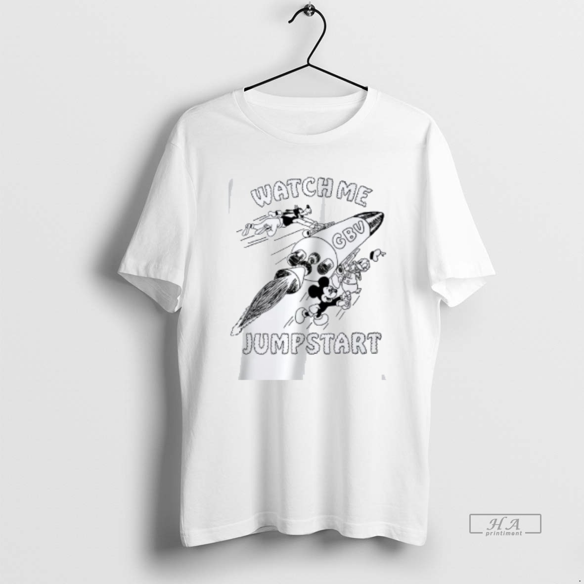 Official Mickey Donald And Goofy Rocket Watch Me Jumpstart T Shirt
