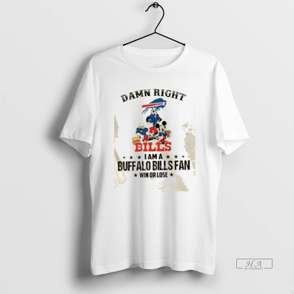 Official Mickey And Friends Damn Right I Am A Buffalo Bills Fans Win Or Lose Shirt