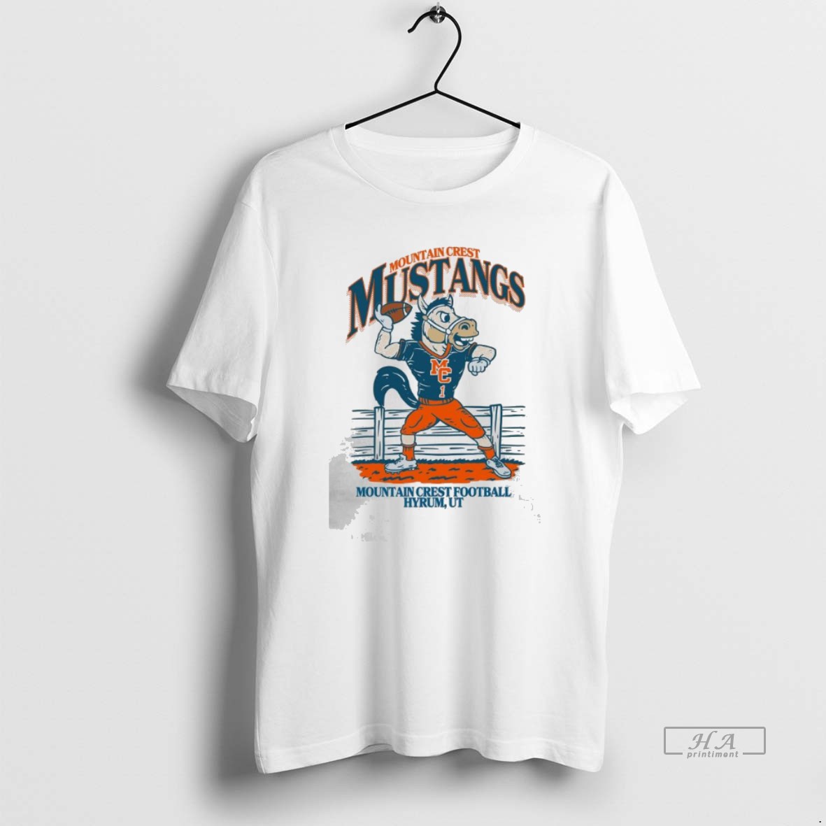 Official Mountain Crest Mustangs Football Mascot Hyrum Ut 2025 Shirt