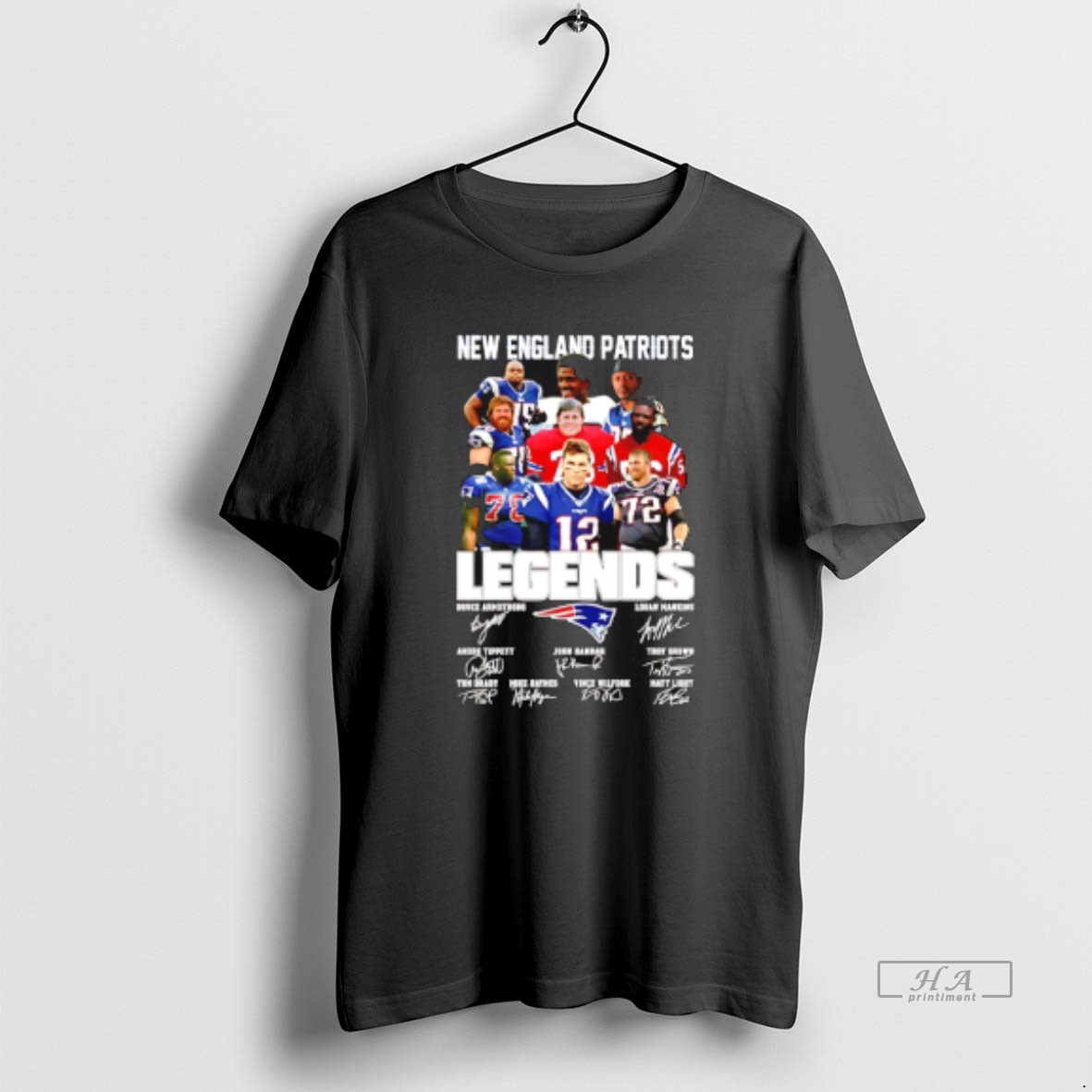 Official New England Patriots Legends All Team Signature T Shirt