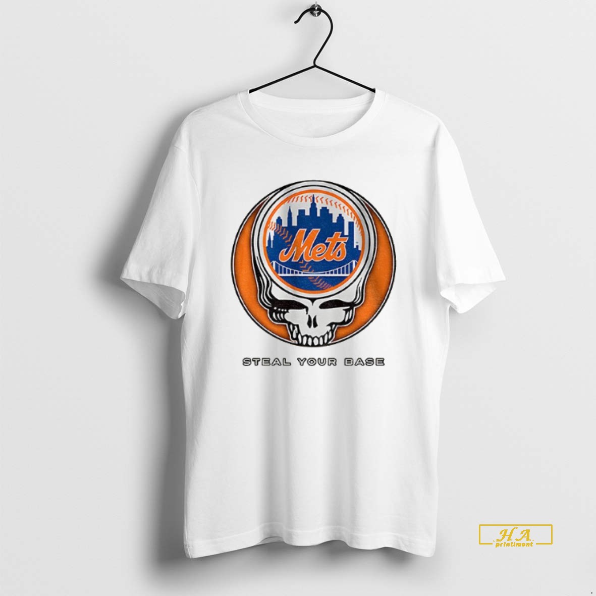Official New York Mets Steal Your Base Grateful Dead Skull Mlb Shirt