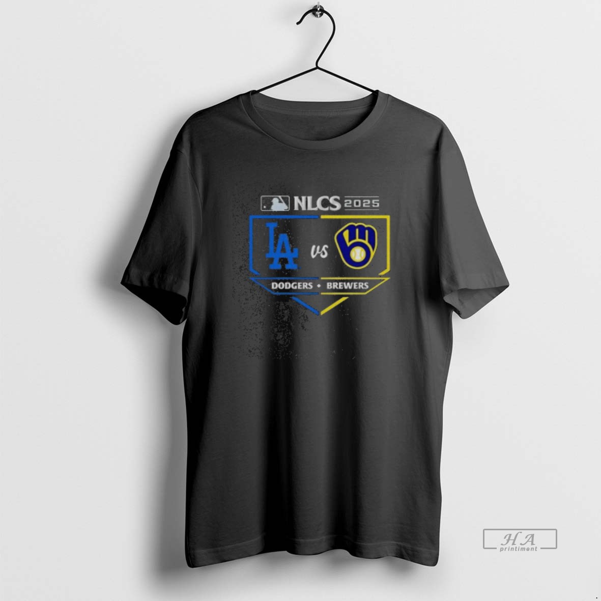 Official Nice Milwaukee Brewers Vs Los Angeles Dodgers 2025 Nlcs Matchup Washed T Shirt